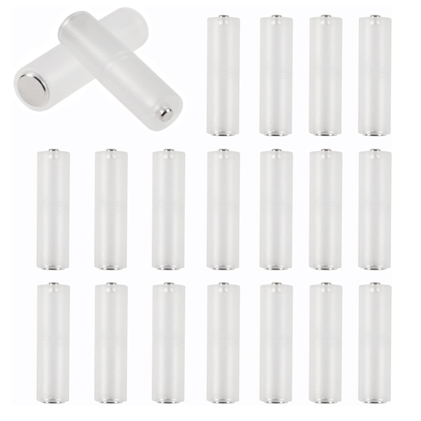 Lot de 20 convertisseurs de piles AAA vers AA AAA vers AA - Adaptateur de convertisseur de batterie AAA vers AA - Adaptateur pour piles AAA vers AA