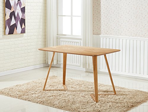 P&N Homewares® Premium Halo Rectangular Dining Table Contemporary Design Dining Table Modern Table Solid Wooden Legs (DALLAS OAK) P&N Homewares® Premium Halo Rectangular Dining Table Contemporary Design Dining Table Modern Table Solid Wooden Legs (DALLAS OAK)