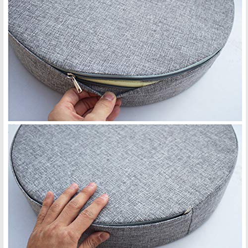 Coussin de siège japonais tatami rond 50cm marron foncé MSM