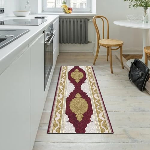 Alfombra roja para pasillo transitable que decora un dormitorio acogedor 5