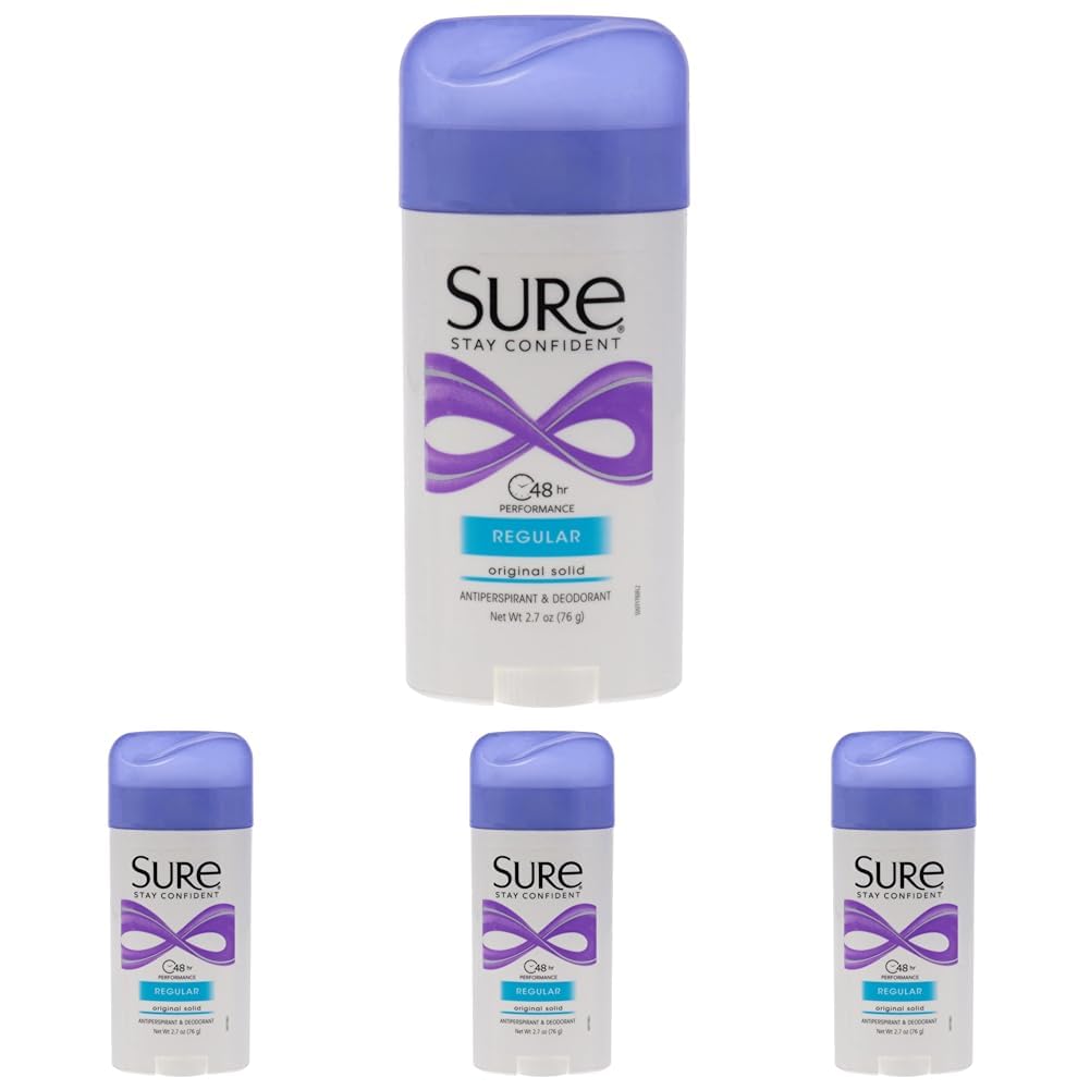 Sure Reg Solid Size 2.7z Sure Regular Original Solid Anti-Perspirant Deodorant (Pack of 4)