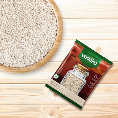 Image of Amazon Brand - Vedaka Hulled Seame Seed | 100 G | Nylon Sesame | Til
