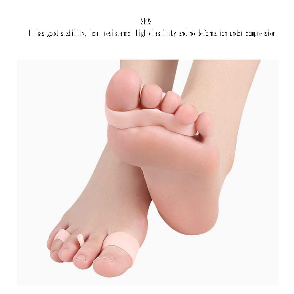 Separadores de Dedos de Gel, cojín Divisor, Corrector de Hallux Valgus, Almohadilla Suave Protectora de separación, Clip para pies, previene los Dedos en Martillo, Alivia el Dolor superpuesto