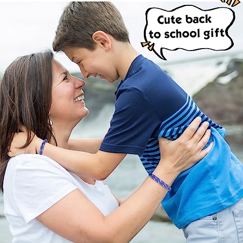 Image of Junkin First Day of School Bracelets Back to School Gifts Kindergarten Mommy and Me Bracelets for Girls Boys Dad Wish (Cute Style)