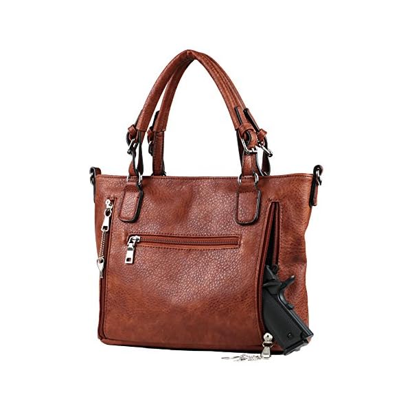 Lady Conceal Concealed Carry Purse with Universal Holster YKK Locking Ella Braided Concealed