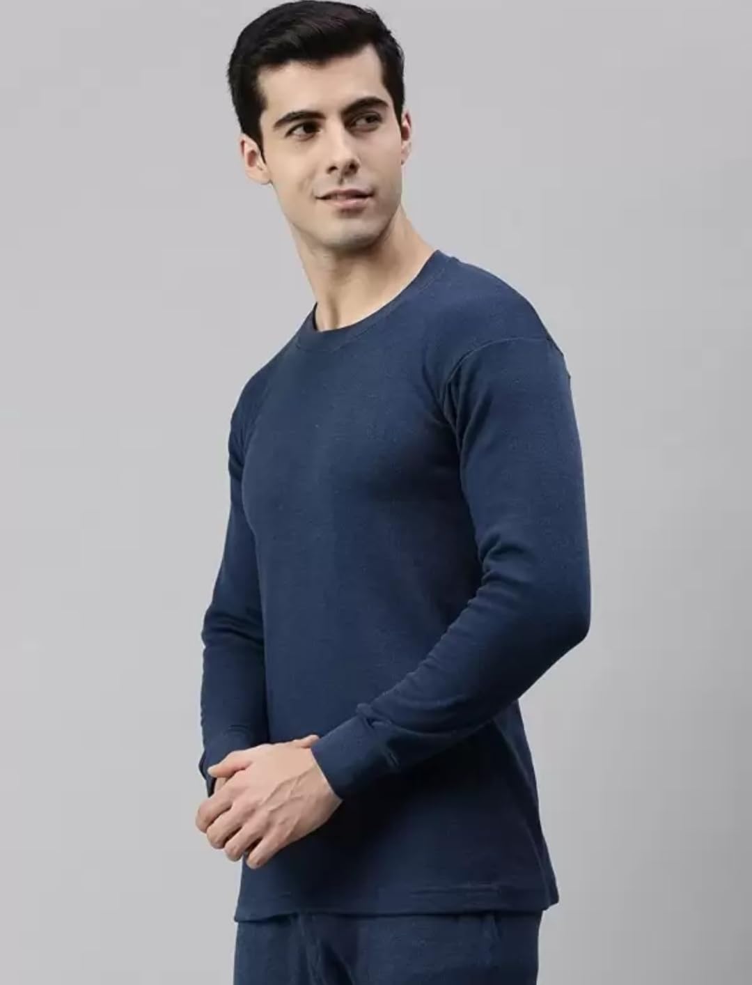 Favorito Men's Thermal Inner Vest | Full Sleeve Regular Fit Thermal Undershirt with Stay Warm | Winter Wear | Body Warmer (Blue, M, Pack of 1) 1