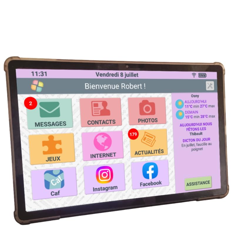 FACILOTAB XXL Classic – Senior-Tablet – einfach und intuitiv, ideal für ältere Menschen – sehr großer...