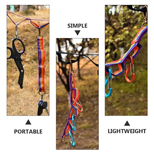CLISPEED 4 Peças de Corda de Acampamento Ao Ar Livre Cabides de Corda Pendurada para Acampamento Ace