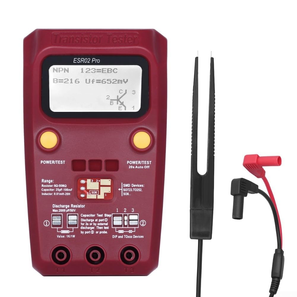 Comprobador digital de componentes ESR02 Pro para diodos SMD