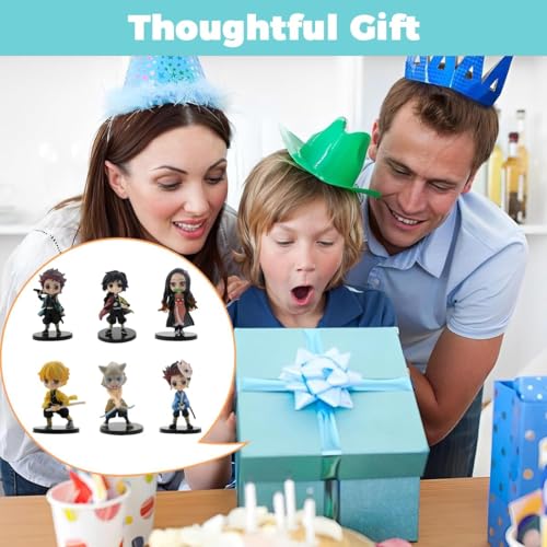 Image of FUNFOB Anime Action FigureSet of 6 Height 7cm to 7.5cm Collectible for Anime Fans PVC Multicolour | DM Basicc Set