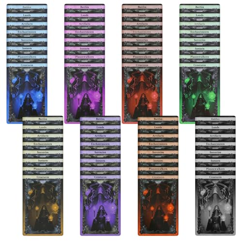 DEDC 320-Pack Double-Sided Trading Card Dividers for TCG MTG Storage Boxes