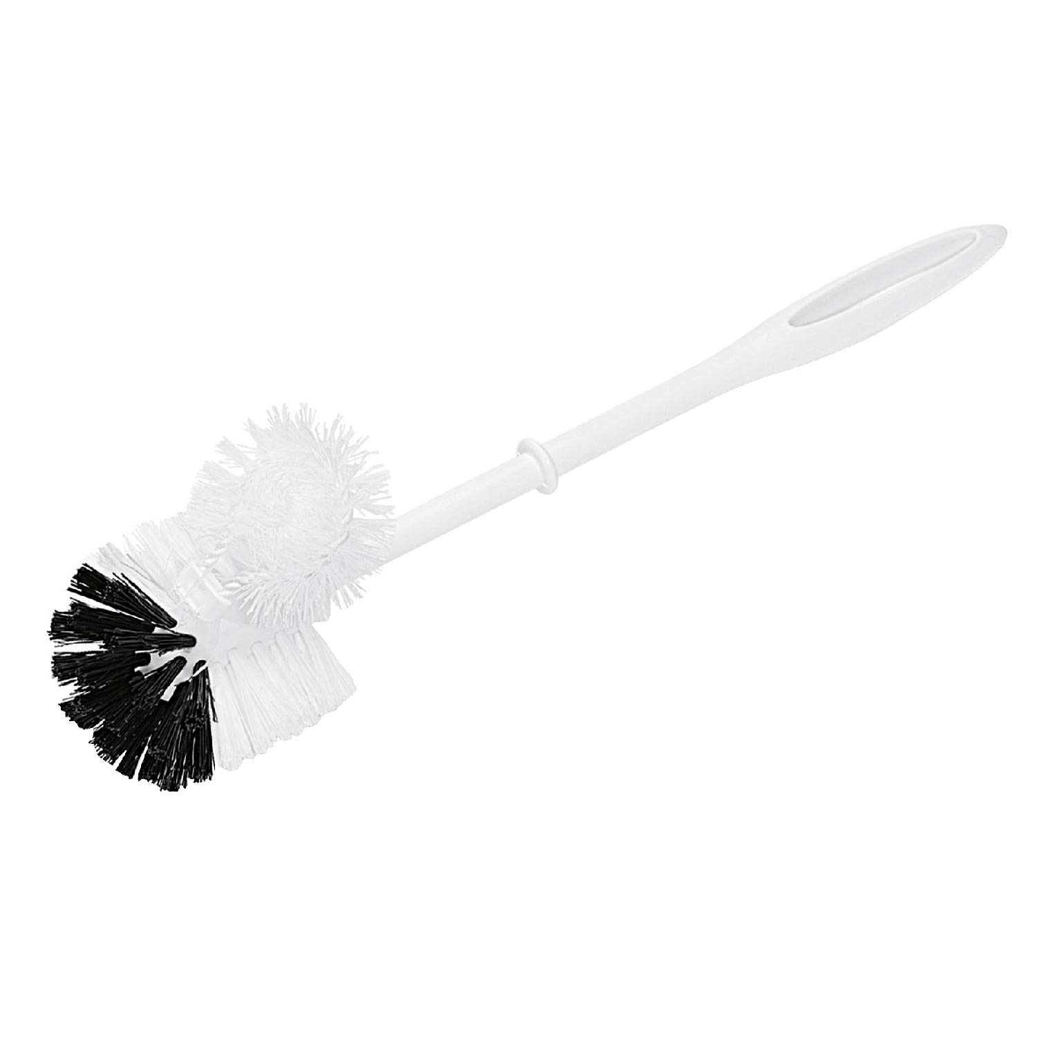 WC-Bürste mit Randreiniger, 38 cm, Ø ca. 75 mm, PP-Borste, schwarzer Kopf – Nölle Profi Brush