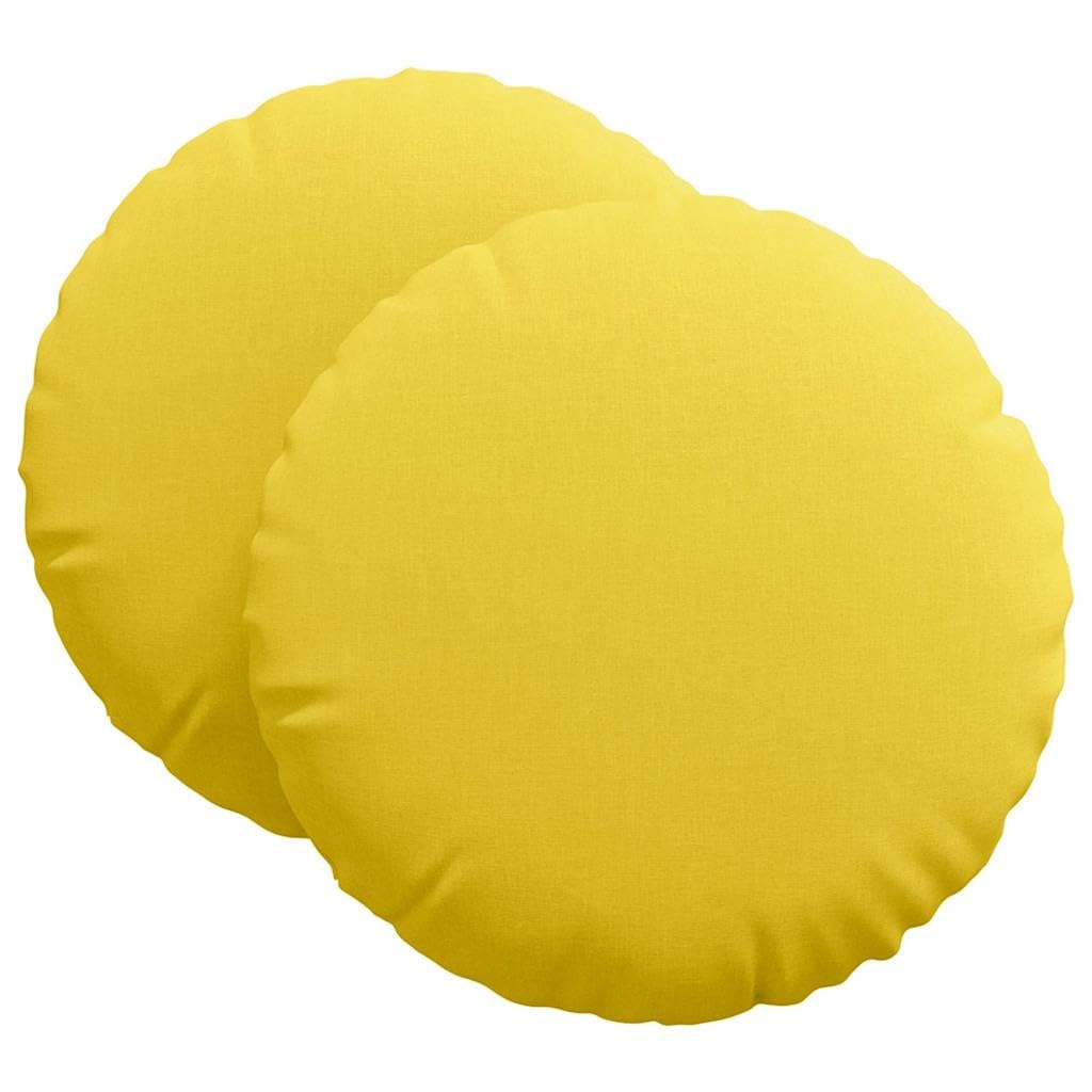 Juego de 2 cojines de suelo, 80 x 80 x 29 cm, color amarillo claro