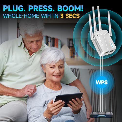 Best WiFi Extender Internet Booster, 1-Button Setup Repeater