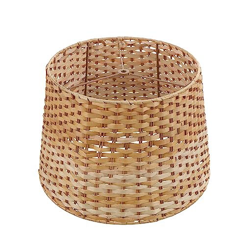 Image of Aspen Creative 32991, Handwoven Empire Spider Lamp Shade, Natural Banana Leaf, 13 inch Top x 16 inch Bottom x 11 inch Slant Height
