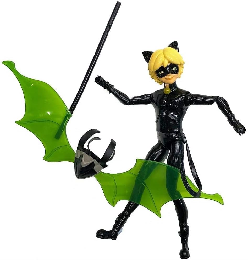 Miraculous: Tales Of Ladybug And Cat Noir Small Cat Noir Doll | 12cm Miraculous Cat Noir Doll With Accessories | Adrien Superhero Cat Noir Toy | Miraculous Toys Bandai Miraculous Dolls Range
