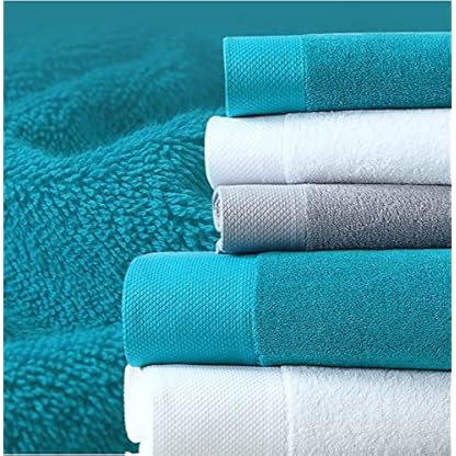 Baumwollhandtuch-Set, 160 x 80 cm, Badetuch, 80 x 40 cm, Handtuch 33 x 33 cm, Gesichtshandtuch, weich und dick (Farbe: Grau, Größe: 1) – Bild 7
