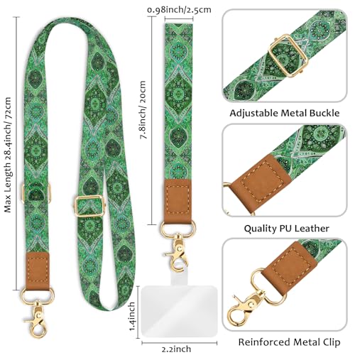 Image of Piefly Cell Phone Lanyard Crossbody Wrist Strap Adjustable for Women Boho | Travel Daily Cruise, Around the Neck, Hands-free, Universal, Fit Keys ID badge, Accessories, Compatible with Most Smartphones