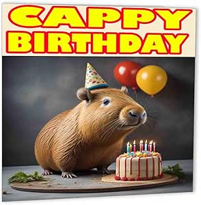 Capybara Geburtstag Deko - 22-teilig Mit Figuren, Gras & Geburtstagsschild