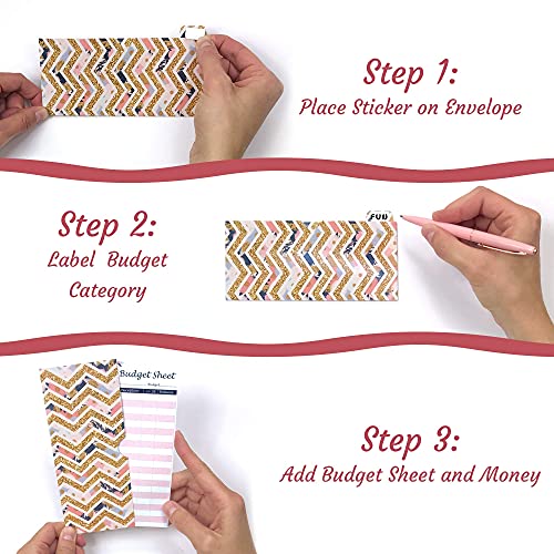 12 Laminated Wallet Cash Envelopes For Budgeting - With 12 Budget Sheets And Stickers | Tabbed Cash Envelope System | Money Envelopes For Cash, Budget Envelopes For Cash Envelope Wallet Budget Planner #TOP6