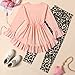 Axumity Kid Girls Clothes Ruffled Long-sleeve High Low Top with Bowknot + Leopard Print Pants 2-piece Winter Spring Girl Outfit Set(3-4t)