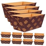 Cabilock 25 piezas Unidades Moldes para Hornear Pan de Papel Grueso Resistentes al Calor Desechables Moldes para Bizcochos y Tartas Suministros para Repostería
