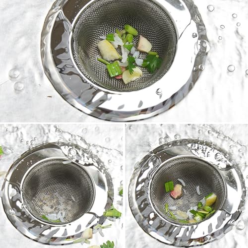 4 piezas coladores para fregadero de cocina 4.5 pulgadas acero inoxidable miniatura 5