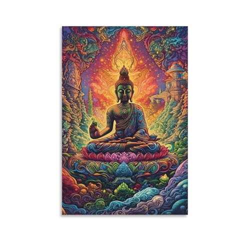 Broderie diamant Bouddha 5D peinture strass rond point de croix déco 50x60