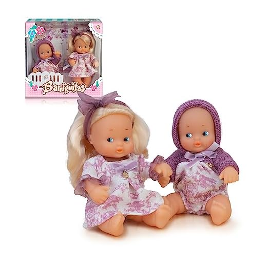 los Barriguitas - Bebés Hermanitas, 2 muñecas vestidas a Juego, Figura Rubia y Figura pequeña con Pelo y Accesorios de Ropa, Incluye una Cuna, niños y niñas + 3 años, Famosa (BFG05000)