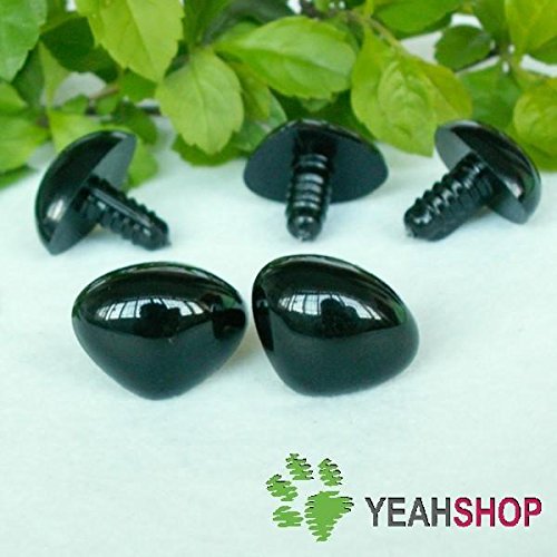 18mm Black Triangle Safety Nose/Plastic Nose - 20pcs