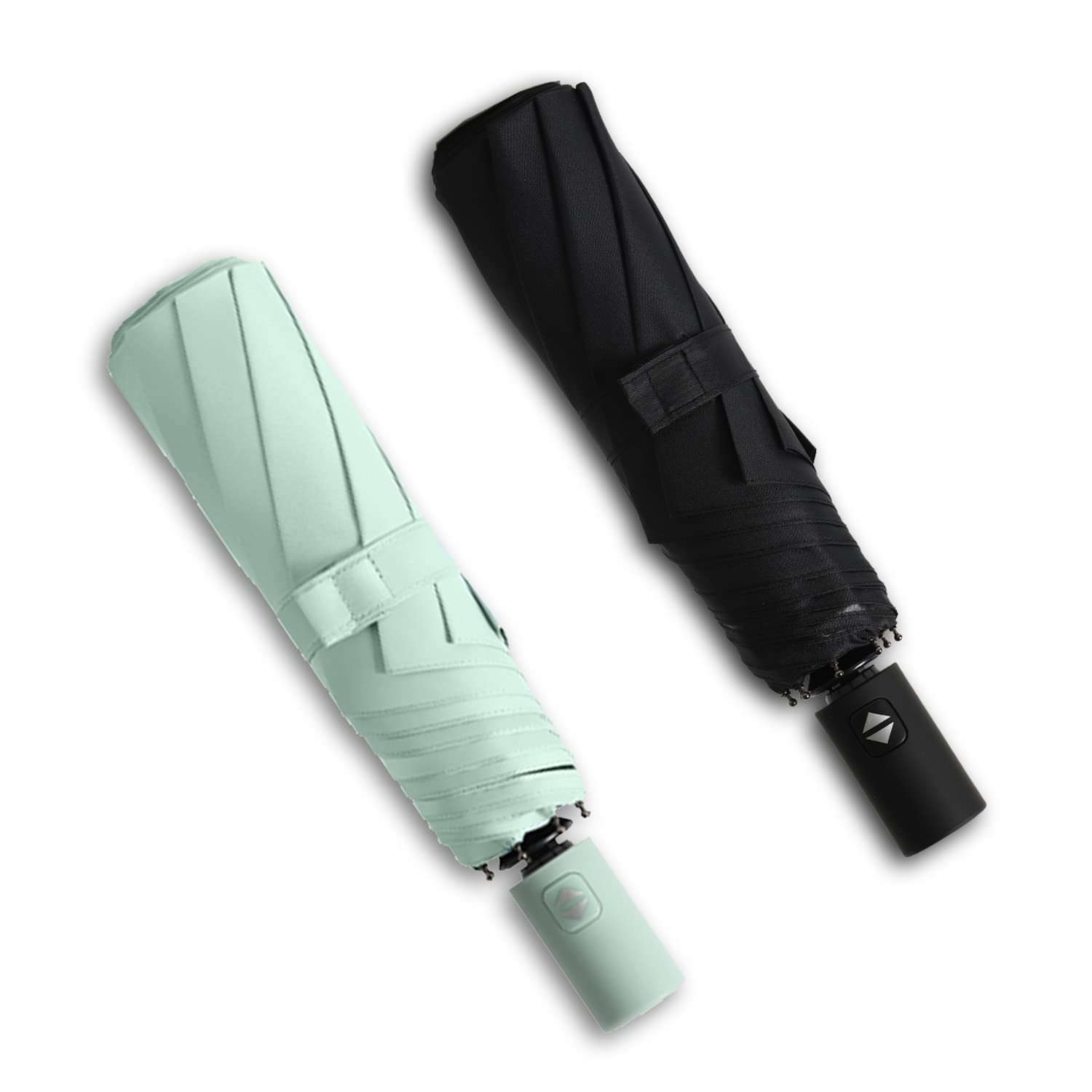 BAODINI Small UV Protection Travel Umbrella Compact for Rain and Sun UPF 50+ Windproof Portable 42 inch Umbrella for Women and Men