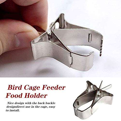 5 Pieces Bird Cage Clamp Feeder Food Holder Parrot Small Animal Fruit Vegetable Holder for Bird Hamster Cockatiel Parrot - Image 7