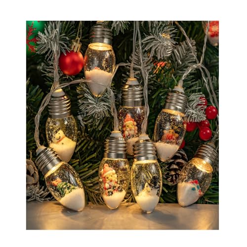 YUYWWAN Luminosa Natale 2m LED Lampada Ovale di Christmas Tree Fiocchi Neve Babbo Natale Renne Illuminazione simulazione per Festa Invernale Giardino Casa Deco Luminose