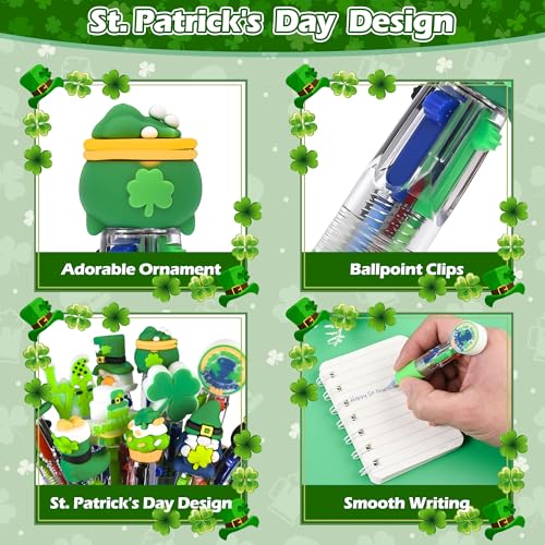 Set 50 bolígrafos multicolor 4 en 1 Día de San Patricio miniatura 7