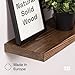 BAOBAB WORKSHOP Wood Floating Shelves Set of 2 - Rustic Shelf 24 inch - Floating Shelf for Wall Mounted - Wide Wooden Wall Shelves for Living Room Bedroom Kitchen Bathroom - Walnut - 24D x 6.7W