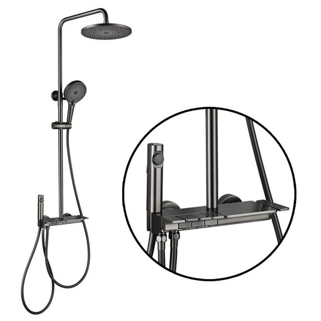 Pistolet de Douche à Pression, Pommeau de Douche à Effet Pluie for Salle Bain avec douchette
