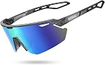 Lamicall Polarized Sports Sunglasses Men Women, [24g Ultralight] Adjustable Nose Pad Sports Goggles for Bike Hiking Running