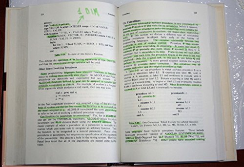 Fundamentals of Programming Languages 0716780070 Book Cover