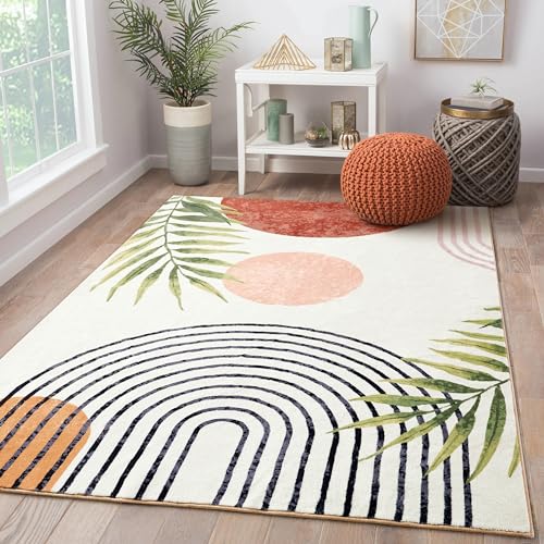 RoomTalks Mid Century Modern Washable Rug