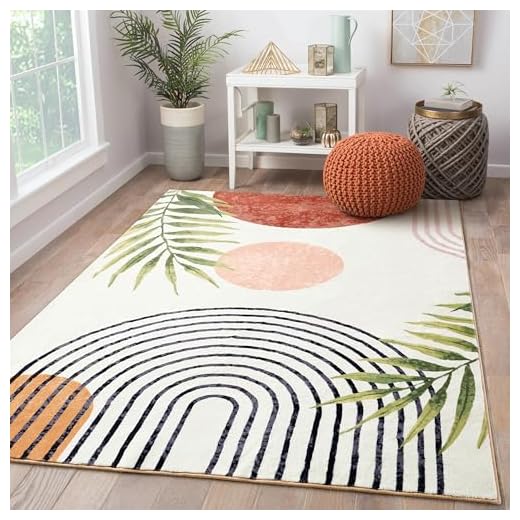 RoomTalks Mid Century Modern Washable Rug