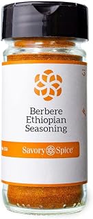 Savory Spice Berbere Ethiopian Seasoning - Authentic Spicy Berbere Spice Mix for Chicken, Stews, Lentils - 2.3 oz (Jar)