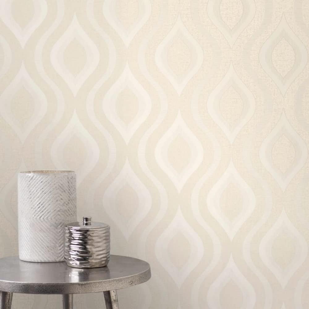 Fine Décor FD41968 Quartz Geo Wallpaper, Silver, Roll (10.05 x 0.52m Approx.)