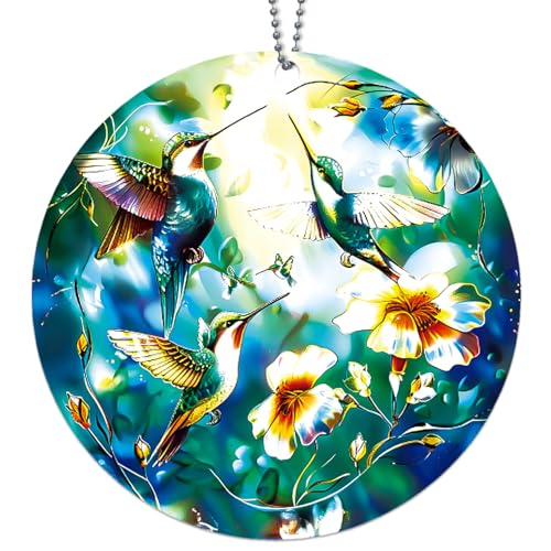 Hummingbird Ornament, Bird Ornaments for Christmas Tree, Humming Birds Suncatcher Ornament, Beautiful Unique Christmas Ornaments - Hummingbird Gifts for Women, Humming Bird Gift Ideas