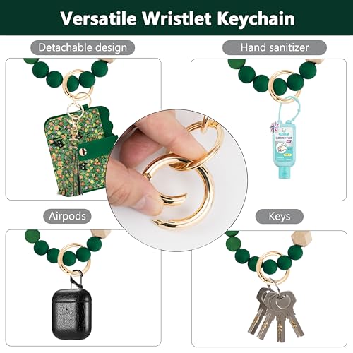 Image of Wristlet Wallet for Women with Keychain - RFID Card Holder Small Wallet Wristlet with Key Ring