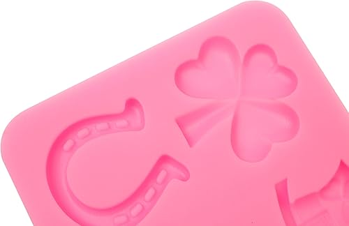 Miniatura 8 de Moldes de silicona de chocolate con trébol del día de San Patricio moldes para hornear fondant de sombrero irlandés para decoración de pasteles