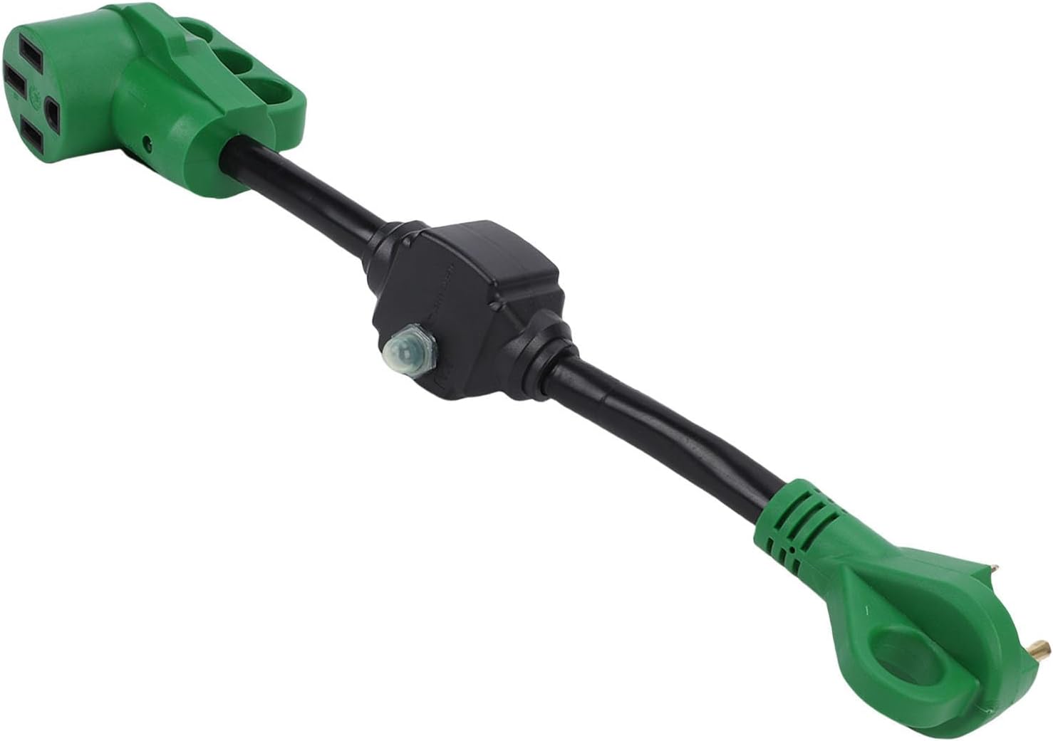 Keenso RV Adapter Cord, 30A Male to 50A Female Power Adapter with Overload Protector, for Camping Vehicle Trailer NEMA TT30R to 1450R 12 Inch