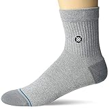 Stance メンズ ロゴマン St QTRソックス US サイズ: Medium カラー: グレー