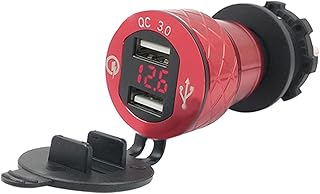 SHANGSHANG Zfuxiang Stor Dual USB Motorrad Ladegerät Steckdose Zigarettenanzünder Adapter LED-Anzeige Fit für BMW F800GS R...