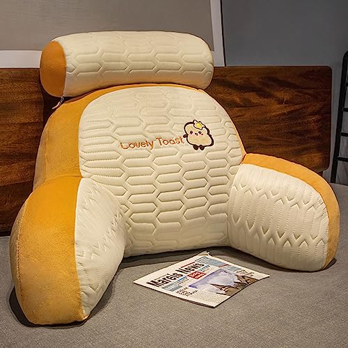 Coussin de dossier pour lit avec accoudoirs rembourrés et format compact 60 x 45 x 20 cm