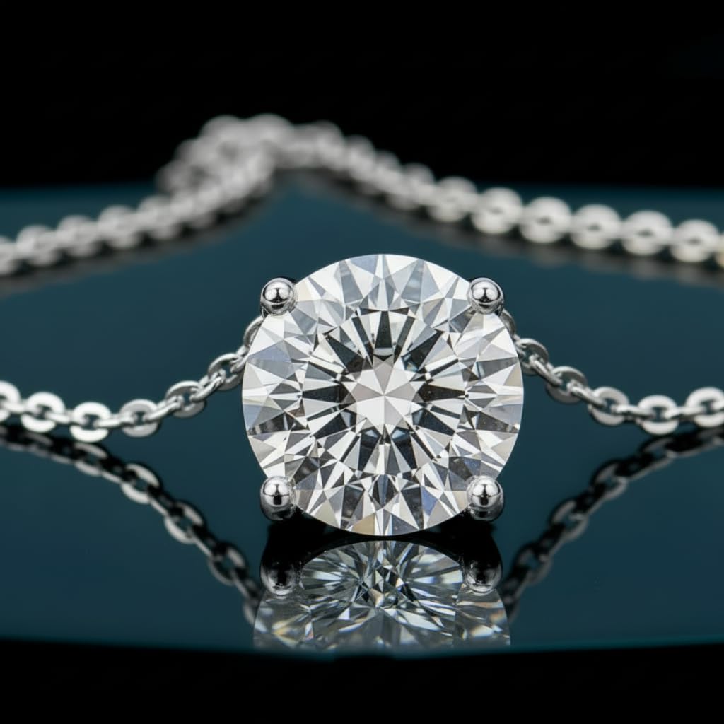 Joyería con brillante, minimalista y elegante con Moissanita certificada GRA. Plata de ley bañada en oro y rodio Calidad certificada Sostenible